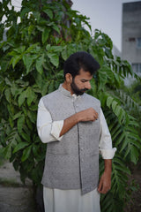 Aesthetic gray texture waistcoat