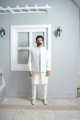 soft blue embroidered waistcoat