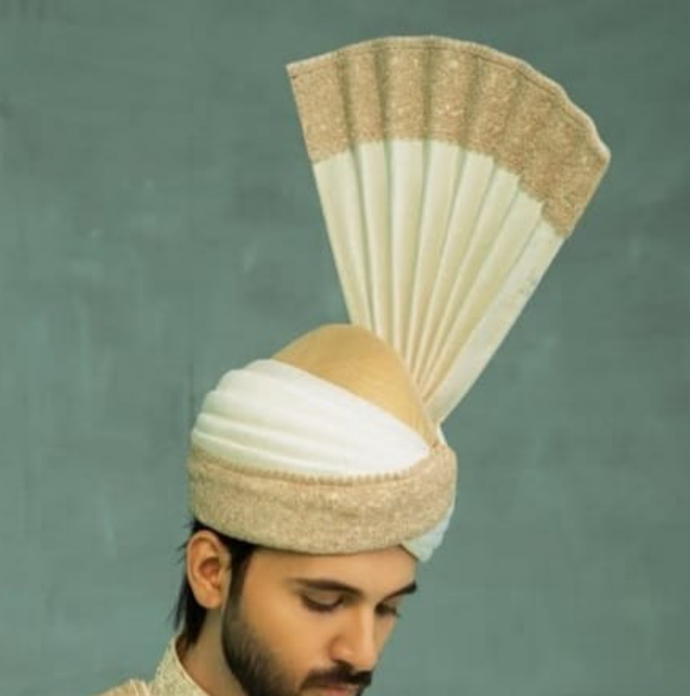 Luxury Cream and Gold Headwear