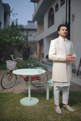 Signature open short sherwani