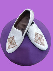 Matching embroidered shoes