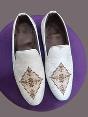 Matching embroidered shoes
