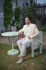 Signature open short sherwani