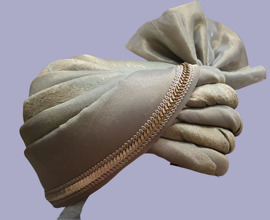 Subtle Brocade Headwear for Groom